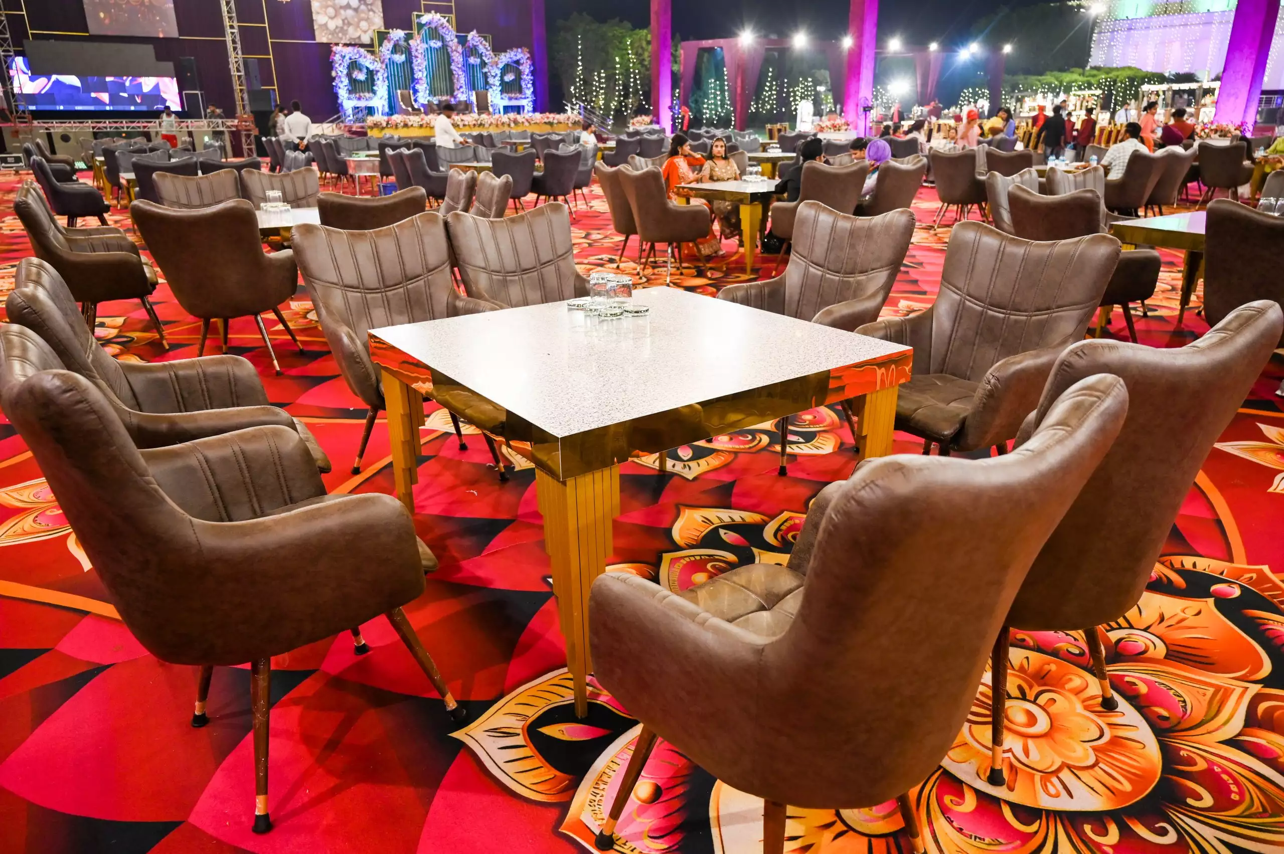 Elegant dining setup with chairs